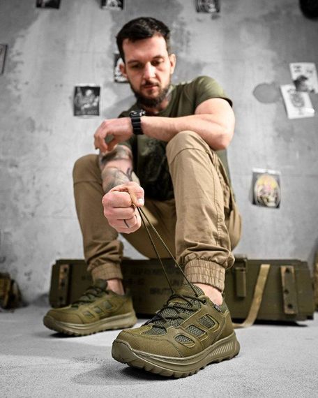 Літні тактичні кросівки PARTIOT олива ДЛ6469 | Зображення 5