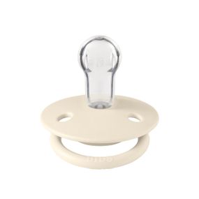 Соска пустушка BIBS De Lux Silicone (кругла) 0-36 міс – Ivory