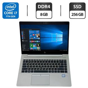 Ультрабук Б-клас HP EliteBook 840 G5 / 14" (1920x1080) IPS / Intel Core i7-7500U (2 (4) ядра по 2.7 - 3.5 GHz) / 8 GB DDR4 / 256 GB SSD / Intel HD Graphics 620 / WebCam / Windows 10 Pro б/в