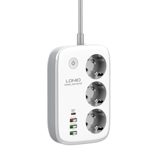 Удлинитель мережевий з Wi-Fi роутеромLDNIO SEW3452 3 порти / PD / 3USB / 1 QC 3.0 / 1 Type-C (34390-01_730) | Зображення 3