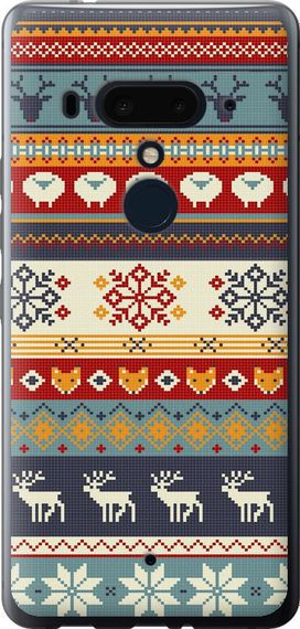 Чехол на HTC U12 Plus Рождественский орнамент "3303u-1712-17620"