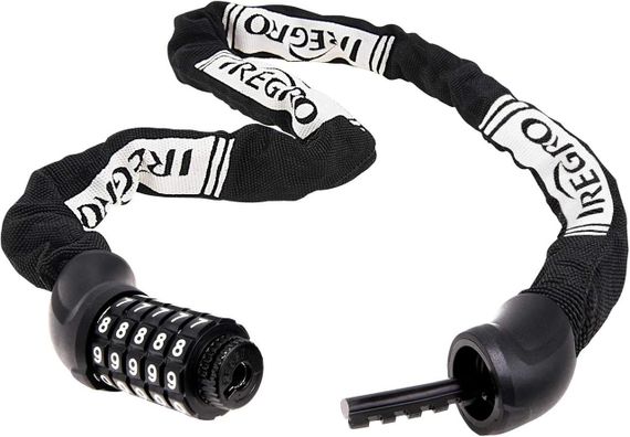 Цепной велосипедный замок Iregro с кодом 90 см, стальной, кодовый замок для электросамоката, мотоцикла, байка