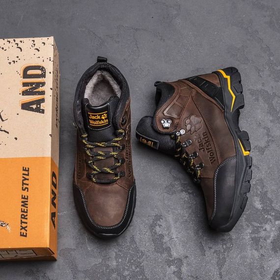 зимові шкіряні ботинки Jack Wolfskin коричневі | Зображення 4