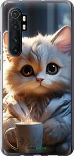 Чохол на Xiaomi Mi Note 10 Lite Білий кіт "5646t-1937-2448"