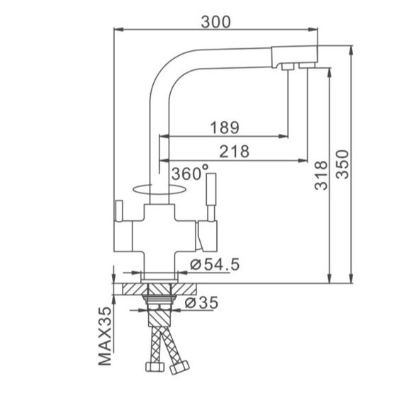 Змішувач для кухні Frap з виходом для питної води F4352-23 | Зображення 5
