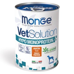 Корм Monge VetSolution Wet Hypo Canine Anatra влажный гипоаллергенный для взрослых собак 400 гр