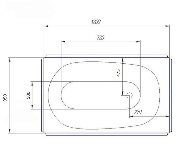Акрилова ванна Redokss San CREMONA 1200x950 | Зображення 4
