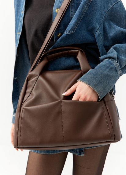 Жіноча спортивна сумка Sambag Vogue BQS шоколадна 37 х 25 х 16 см (90123020) | Зображення 2