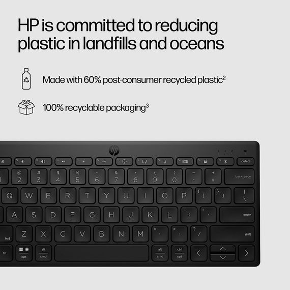 Клавіатура HP 350 Compact Multi-Device Bluetooth UA Black (692S8AA) | Зображення 6