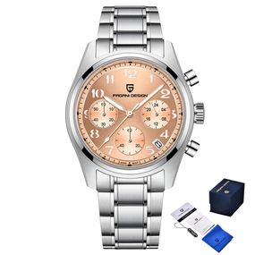 Годинник P2agani Design PD-1773 Silver-Pink