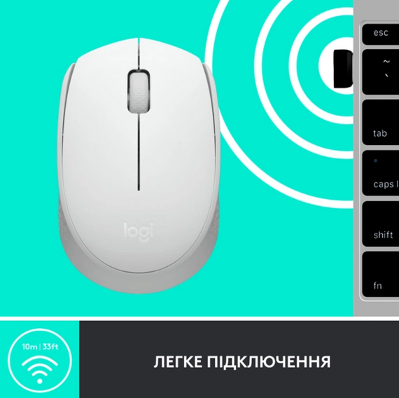 Миша комп'ютерна Logitech M171 Wireless Mouse, White (910-006867) | Зображення 5