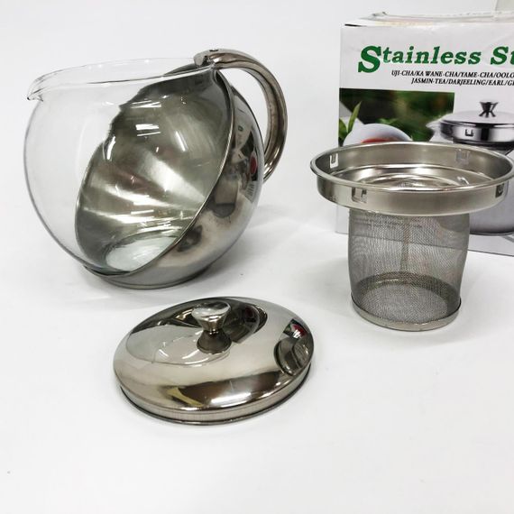 Заварник UNIQUE UN-1164 1.10 л, Чайник заварювальний скляний якісний на кухню, Гарний заварник | Зображення 3