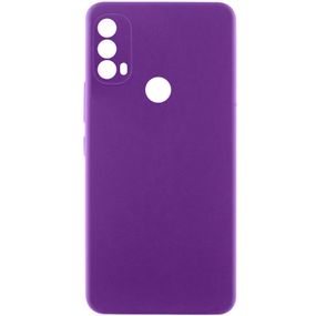 Чехол TPU GETMAN Liquid Silk Full Camera для Motorola Moto E40 Фиолетовый / Purple