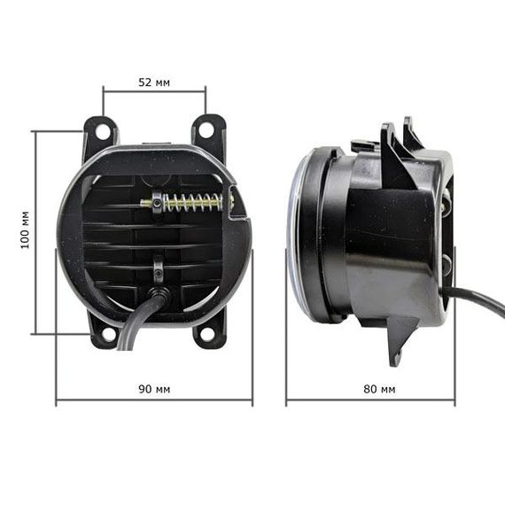LED фари протитуманні 90 мм велика лінза і ангельські очі 60W 3,5 дюйма денні ходові вогні DRL 2 штуки | Зображення 1