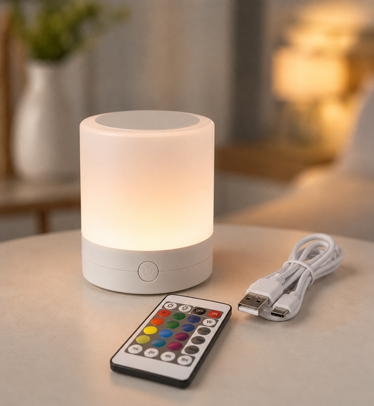 Настільна LED лампа нічник Mini touch lamp / Портативний світильник-нічник від USB / Нічник акумуляторний RGB | Зображення 3