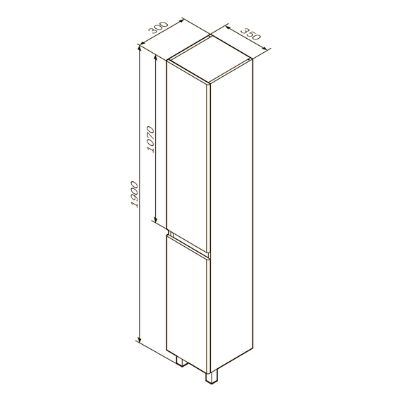 Пенал підлоговий AM.PM X - Joy 35 см лівобічний з кошиком (M85CSL0351WG38) | Зображення 1
