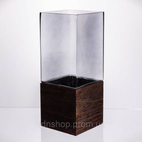 Ваза для цветов круглая стеклянная, декоративная прозрачная ваза из толстого стекла HP-19-160-5