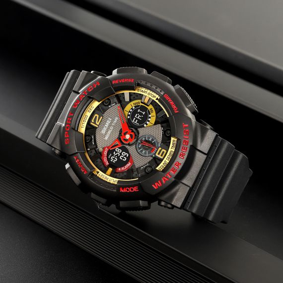 Чоловічий годинник Skmei 2118BKRD Black-Red | Зображення 4