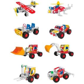 Конструктор детский металлический Транспорт с инструментами X640 Черный