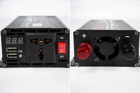 Преобразователь напряжения 12V-220V UKC 1000 Вт с чистой синусоидой / автомобильный инвертор 12 В в 220 В с цифровым дисплеем и | Зображення 1