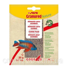 Корм Sera Nature Granured для м'ясоїдних цихлід у гранулах 20 гр