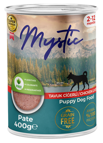Вологий корм Mystic паштет з куркою та лівером для ЦУЦЕНЯТ конс 400г..