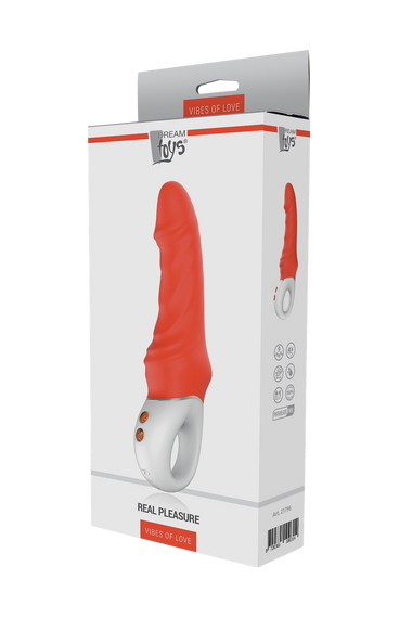 Вібратор реалістичний Dream Toys помаранчевий, 23.1 см х 5.1 см Sex Aura | Зображення 8