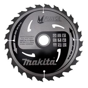 Диск пильный по дереву 230х30 мм 24T Makita M-Force B-08084