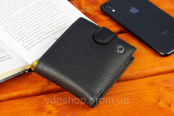 Класичне чоловіче портмоне з натуральної шкіри ST Leather ST102 Чорний | Зображення 7