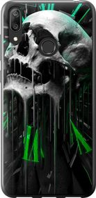 Чехол на Huawei Y7 2019 Череп-часы "4100u-1638-17620"