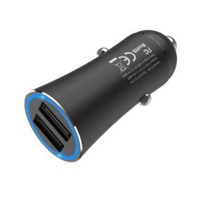 Автомобильное зарядное устройство Hoco Z30A 2 USB 3.1A черное