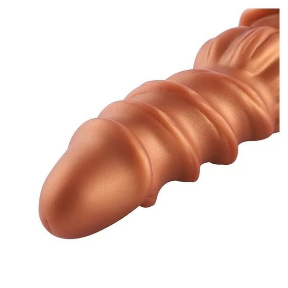 Фалоімітатор для секс-машин Hismith Spiral Grain Silicone Dildo Monster Series, спіральний рельєф | Зображення 3