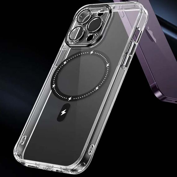 Чехол TPU+PC Colorful with MagSafe для Apple iPhone 12 Pro (6.1") Black | Зображення 4