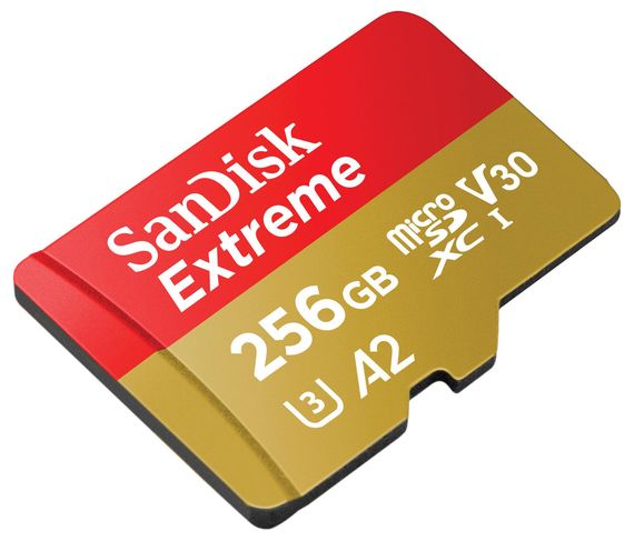 Карта пам'яті SanDisk microSD 256GB C10 UHS-I U3 R190/W130MB/s Extreme V30 + SD (SDSQXAV-256G-GN6MA) | Зображення 6