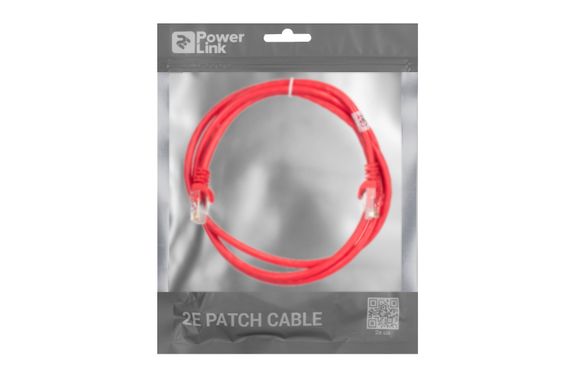Патч-корд 2E Cat 6,UTP,RJ45, 26AWG ,7/0.16 Cu, 1.50 m, PVC,Red (2E-PC6COP-150RD) | Зображення 2