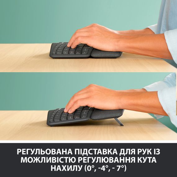 Клавіатура Logitech ERGO K860 Bluetooth/Wireless UA Black (920-010108) | Зображення 6