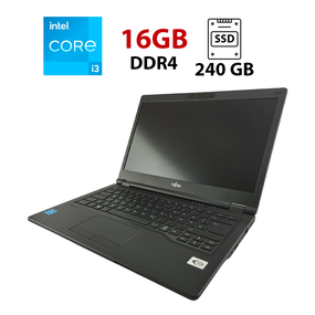 Ноутбук Fujitsu LifeBook E5411 / 14" (1920x1080) IPS / Intel Core i3-1115G4 (2 (4) ядра по 1.7 - 4.1 GHz) / 16 GB DDR4 / 240 GB SSD / Intel UHD Graphics / WebCam / 4G б/в