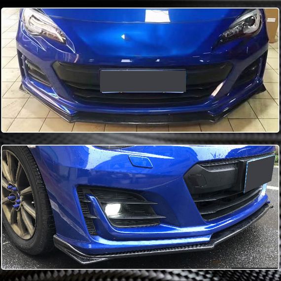Накладка на передній бампер Lip V1 (2017-2021, Карбон) для Subaru BRZ рр | Зображення 2