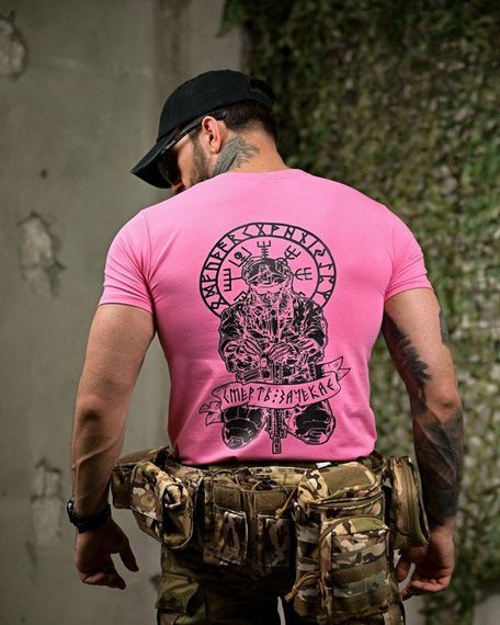 Хлопкова Футболка руни pink ПП7753