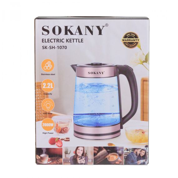 Электрочайник Sokany SK-SH-1070 Сталь | Зображення 2