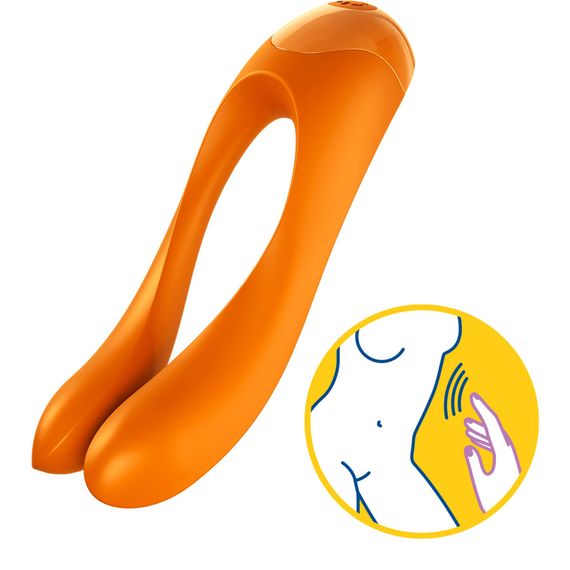 Вібратор на палець Satisfyer Candy Cane, Помаранчевий | Зображення 5