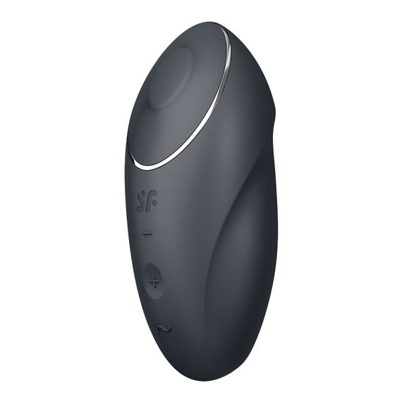 Вибростимулятор-пульсатор Satisfyer Tap & Climax 1 Grey, эффект постукивания пальцем, 2 мотора | Зображення 3