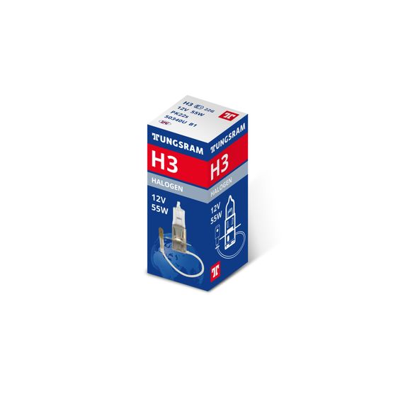 Галогеновая лампа Tungsram 12V H3 55W 12V (1 шт./коробка) Standart | Зображення 1