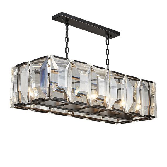 Люстра підвісна на 8 лампочок 26436 Хром 35-80х30х80 см. | Зображення 2