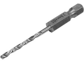 Свердло по металу YATO Польша: HSS6542, Ø=2.5мм, HEX-1/4", l=57/26мм, для нержав., конструкт., легов. сталі