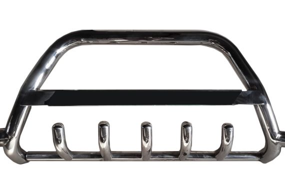 Кенгурятник WT004-LED (нерж) для Volkswagen T4 Caravelle/Multivan