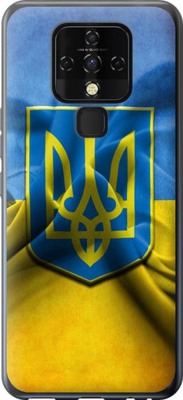 Чехол на Tecno Camon 16 SE CE7j Флаг и герб Украины 1 "375u-2398-17620"