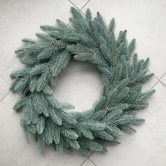 Вінок різдвяний Classic литий d-50 см блакитний | Зображення 2