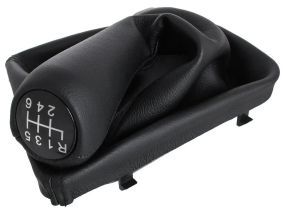 BMW 3 E46 (98-05) ручка КПП перемикання передач  6 ступка чорна штучна шкіра + чохол з рамкою, БМВ 3 е46