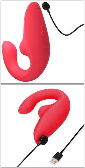 Вагінально-кліторальний стимулятор Womanizer Blend Vibrant Rose, вібрація + вакуум, 2 мотори Sex Aura | Зображення 4
